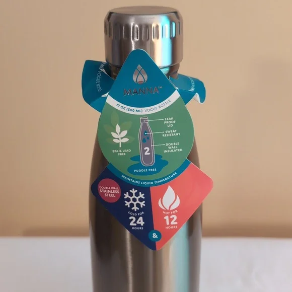NWT Manna Vogue Stainless Steel Water Bottle - Picture 2 of 8